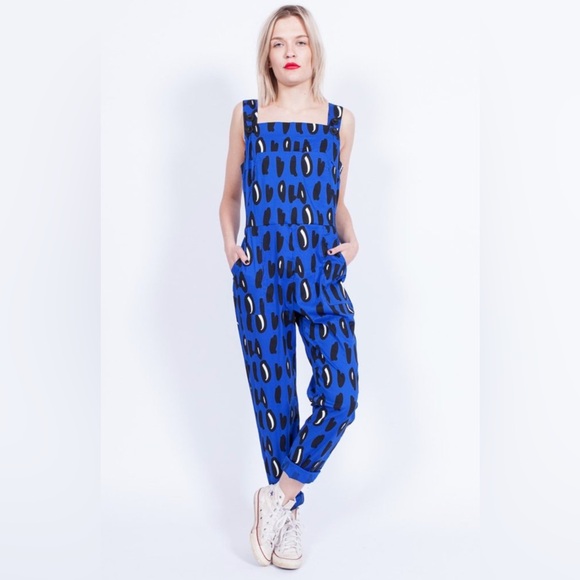 Nooworks Pants - RARE! Nooworks overalls in BLUE DOT